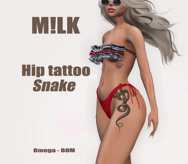 M!LK   Hip tattoo - snake [ADD]