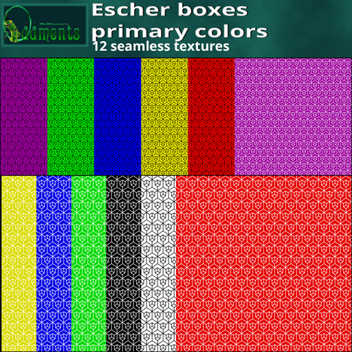 Escher boxes primary colors