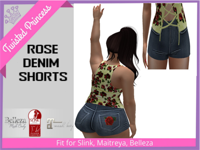 TP - Rose Denim Shorts -packer