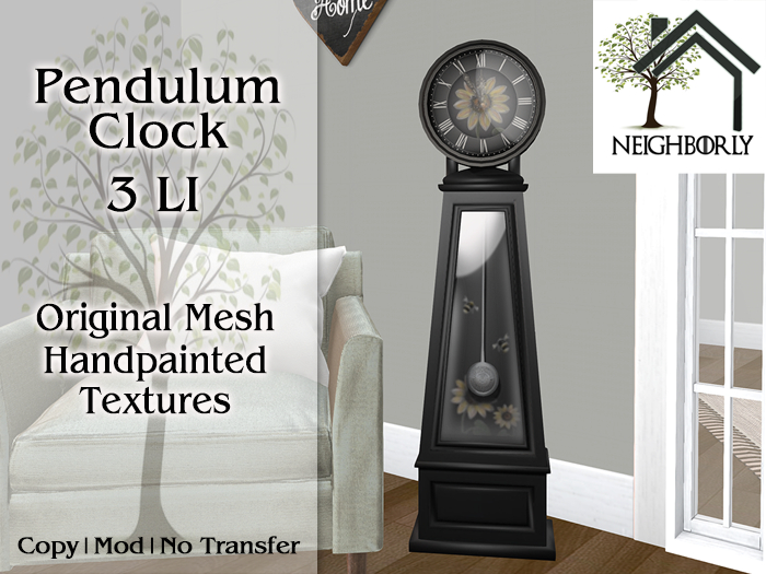 Neighborly - Pendulum Clock - Sunflowers
