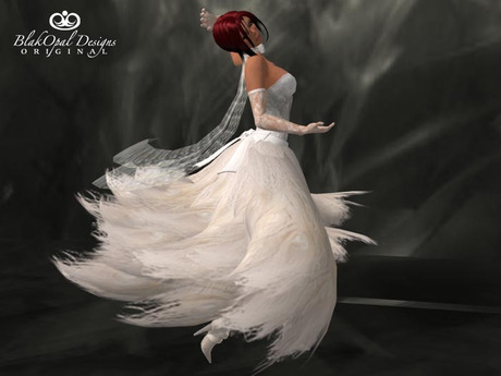 Second Life Marketplace - Ivory Feather Gown