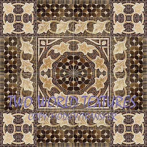 Mosaic Tile Roman Gold Leaf Seamless Texture
