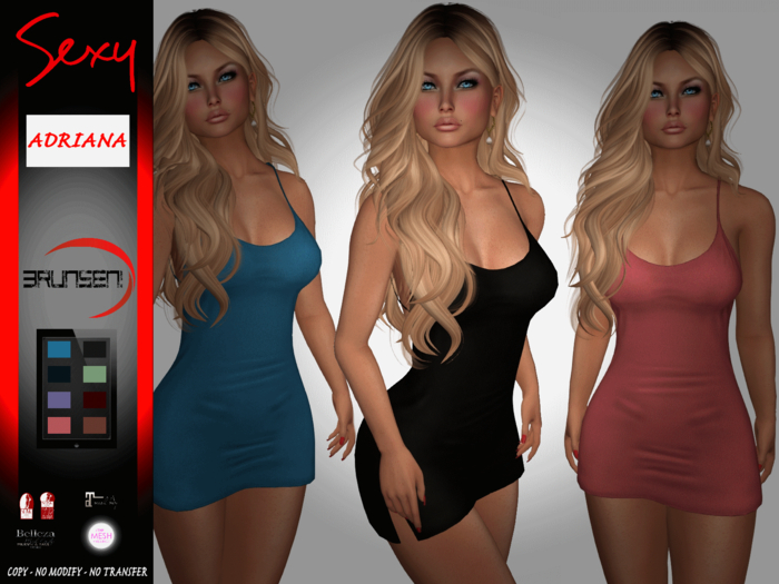 Brunsen Couture! Adriana Sexy Open Side Dress FATPACK