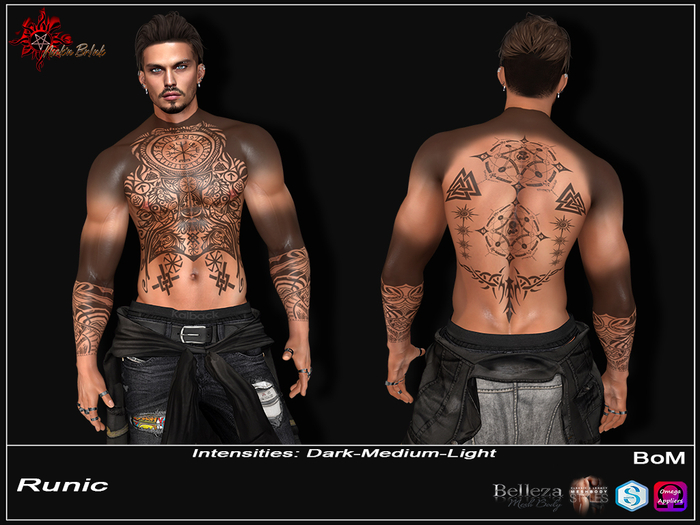 *NB* BOX Runic Tattoo(wear me)-For BE-SIG-LEG-OM-BoM