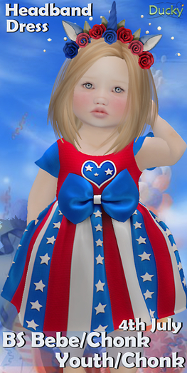 Ducky- 4th July Dress Bebe - Chonk - Youth - Chonk