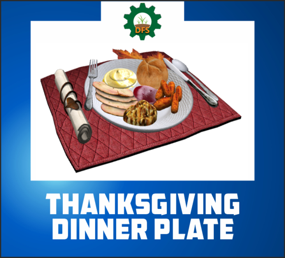 DFS THANKSGIVING DINNER PLATE (texture)