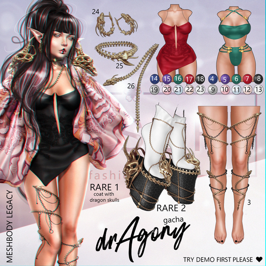 04. ERSCH - drAgony Gacha {Legacy} lingerie -navy-