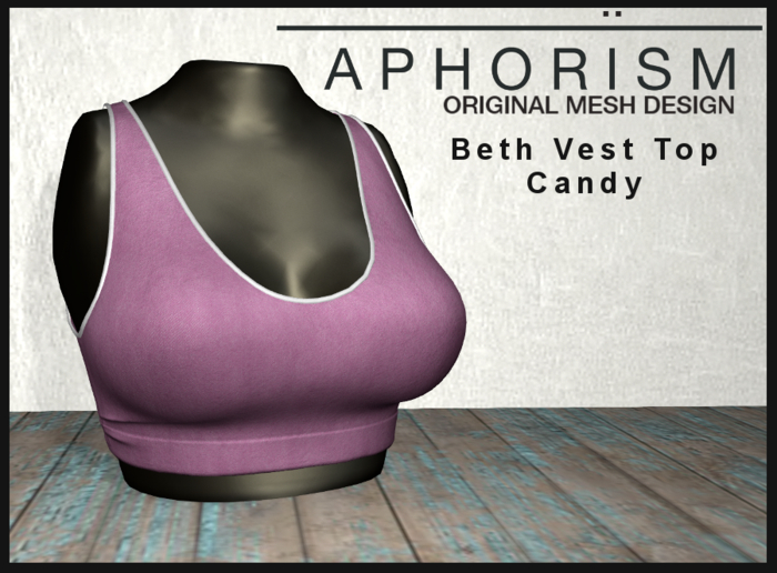 !APHORISM! - Beth Vest Top - Candy