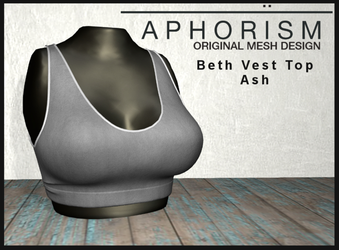 !APHORISM! - Beth Vest Top - Ash
