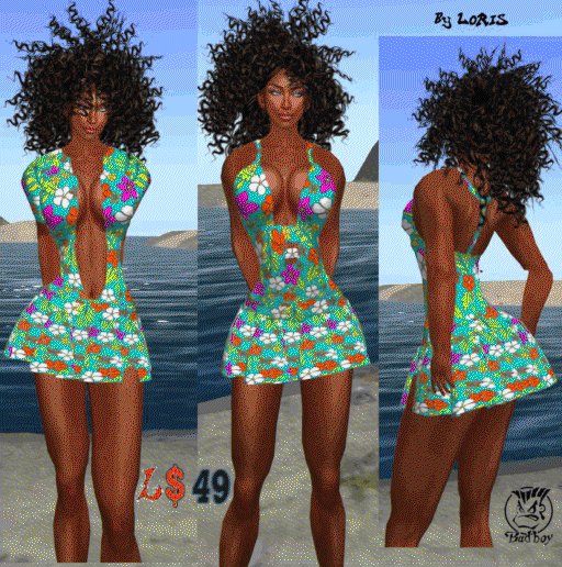 vestito celeste a fiori