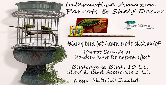 +Inner Manta+ Interactive amazon Parrots 