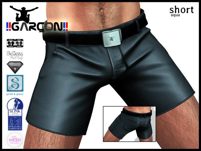 !! GARCON !! short aqua