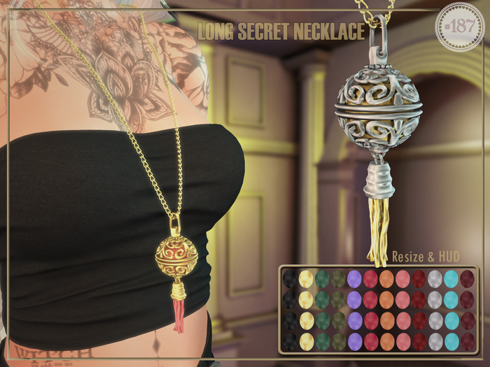 #187# Long Secret Necklace BOX (Add Me)