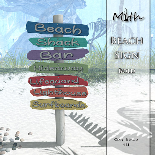 Myth - Beach Sign Bold