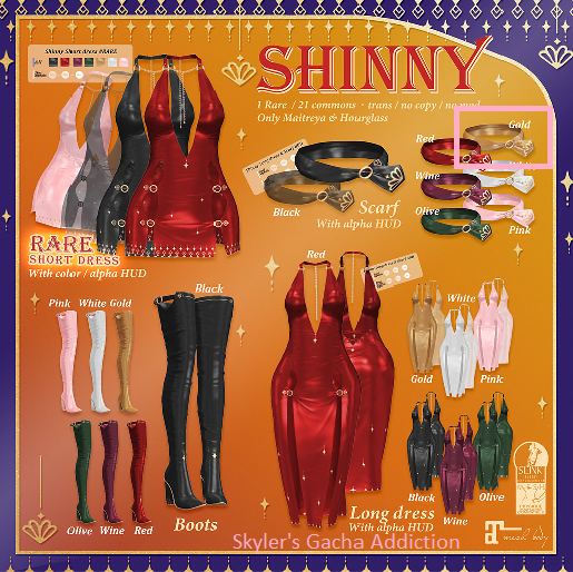 MIWAS / Shinny Scarf #Gold