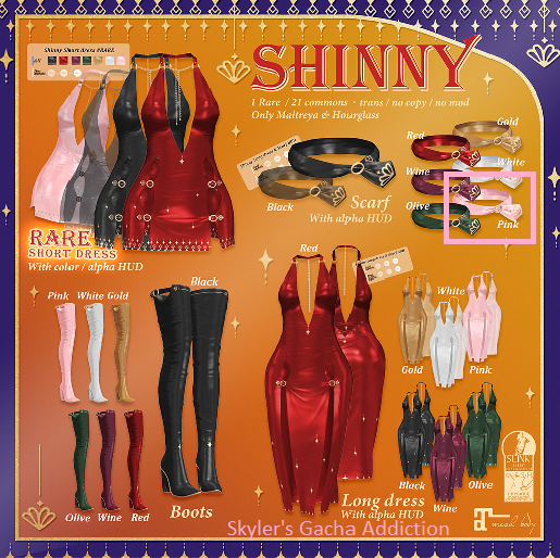 MIWAS / Shinny Scarf #Pink