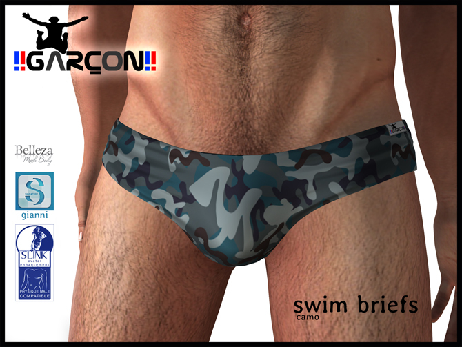 !! GARCON SWIM BRIEFS CAMO