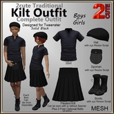 Kilt Outfit [2cute] Solid Black