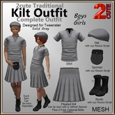 Kilt Outfit [2cute] Solid Gray