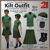 Kilt Outfit [2cute] Solid Green