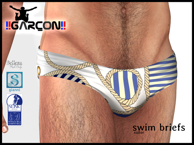 !! GARCON SWIM BRIEFS SAILOR