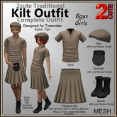 Kilt Outfit [2cute] Solid Tan