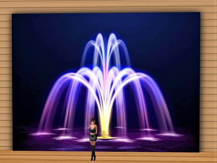 Second Life Marketplace MESH WALL MURAL18 Colorful Night Water