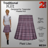 Traditional Kilt [2cute] - Plaid (Lilac)