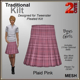 Traditional Kilt [2cute] - Plaid Pink