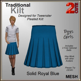 Traditional Kilt [2cute] - Solid Royal Blue