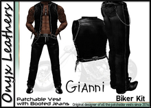 ONYX - GIANNI BOOTED JEANS WITH VEST BLACK