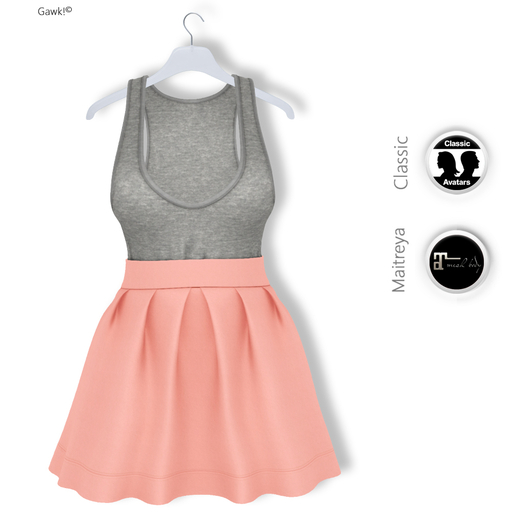 Gawk! Coral Smart Casual Tank Dress | for Maitreya