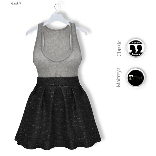 Gawk! Smart Casual Tank Dress - Glitter 1 | for Maitreya
