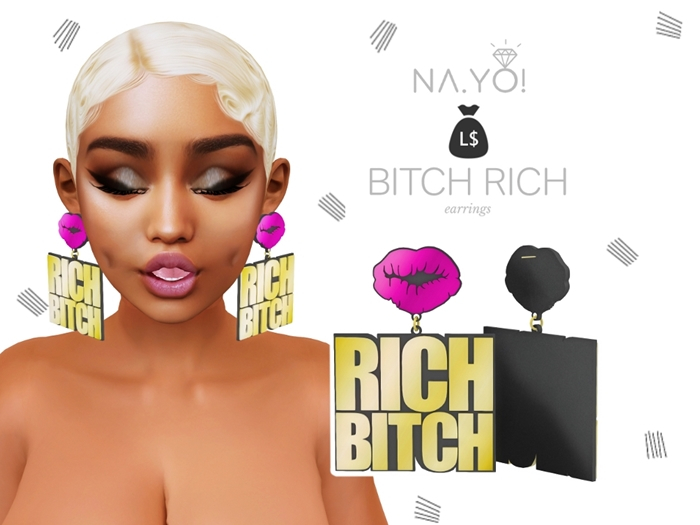 NA.YO! - RICH B**CH Earrings