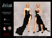 #PROMO#Delicatt Couture - Aphodite  Dress gown - black