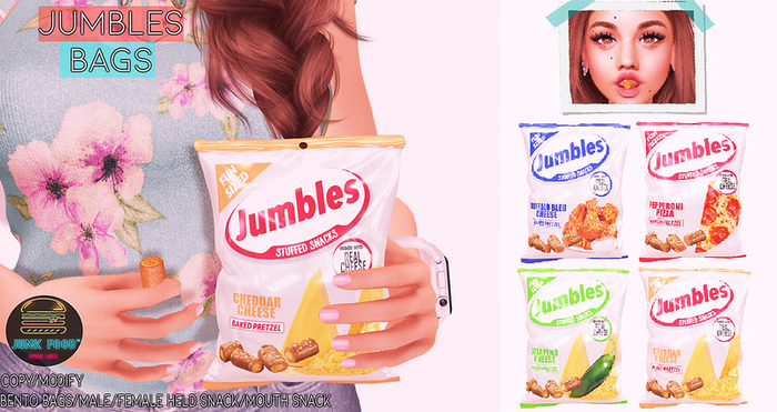 Second Life Marketplace - Junk Food - Jumbles Bag (Pizza)