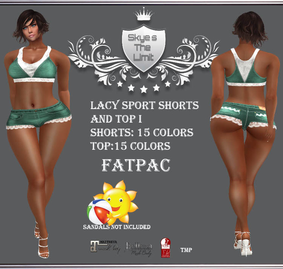 :STLF: LACY SHORTS AND TOP SET ONE