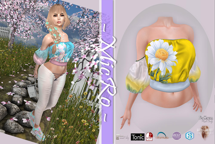 - MicRo - blouse Romantic (Yellow Camomile)