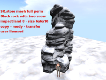 SR.store mesh full perm Black rock with two snow