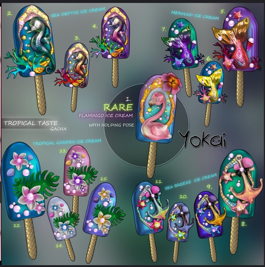 12.YOKAI - Tropical Taste - Tropical Garden Ice Cream (blue)