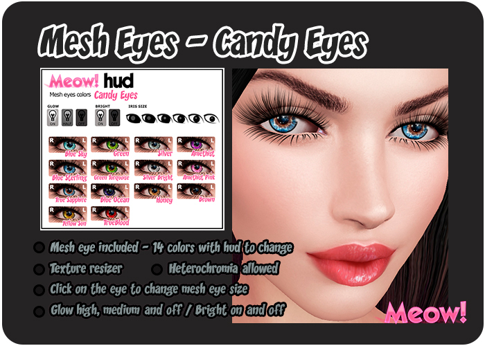 {Meow!} FullPack Mesh Eyes - Candy