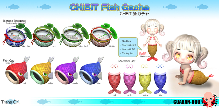 *G-D* CHIBIT Fish Gacha - Fish Cap (yellow)