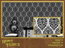 AT Skull damask wallpaper