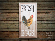 Fresh Eggs | Rustic Farmers Wooden Painted Sign