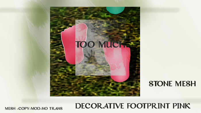 TOO MUCH -CRAZY FOODPRINT STONE PINK