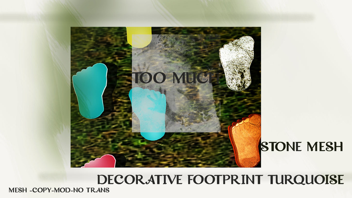 TOO MUCH -CRAZY FOODPRINT STONE TURQUOISE
