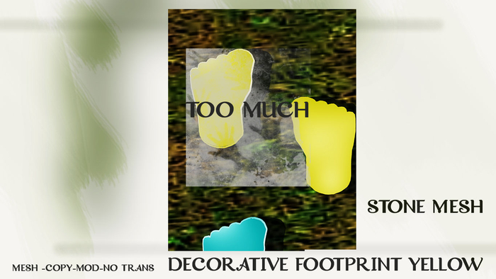 TOO MUCH -CRAZY FOODPRINT STONE YELLOW