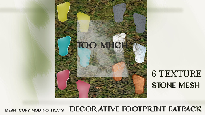TOO MUCH -CRAZY FOODPRINT STONE FATPACK black friday
