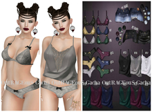 Kitja - Mirella - Bra, Panties & Top - Maitreya - Silver & Grey