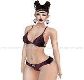 Kitja - Mirella - Bra & Panties - Vinous